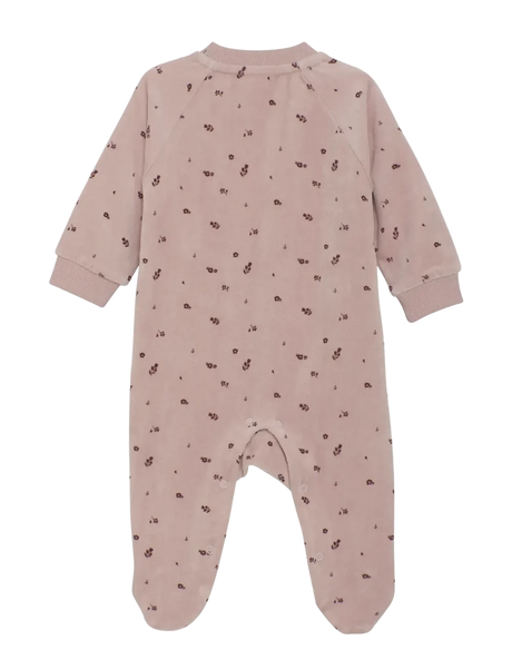 L/S Velour Romper- Violet Ice by Fixoni