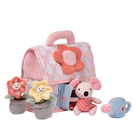 Floral Cottage- Flowers & Mouse Plush Play Set by Lambs & Ivy