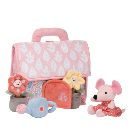Floral Cottage- Flowers & Mouse Plush Play Set by Lambs & Ivy