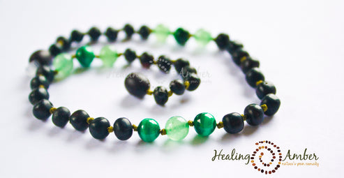 Raw Molasses, Green Aventurine & Malachite by Healing Amber