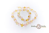 Gold Amber & Rose Quartz by Healing Amber