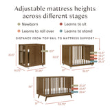 Babyletto Palma 8-in-1 Convertible All-Stages Crib with Bassinet & Toddler Bed Kits