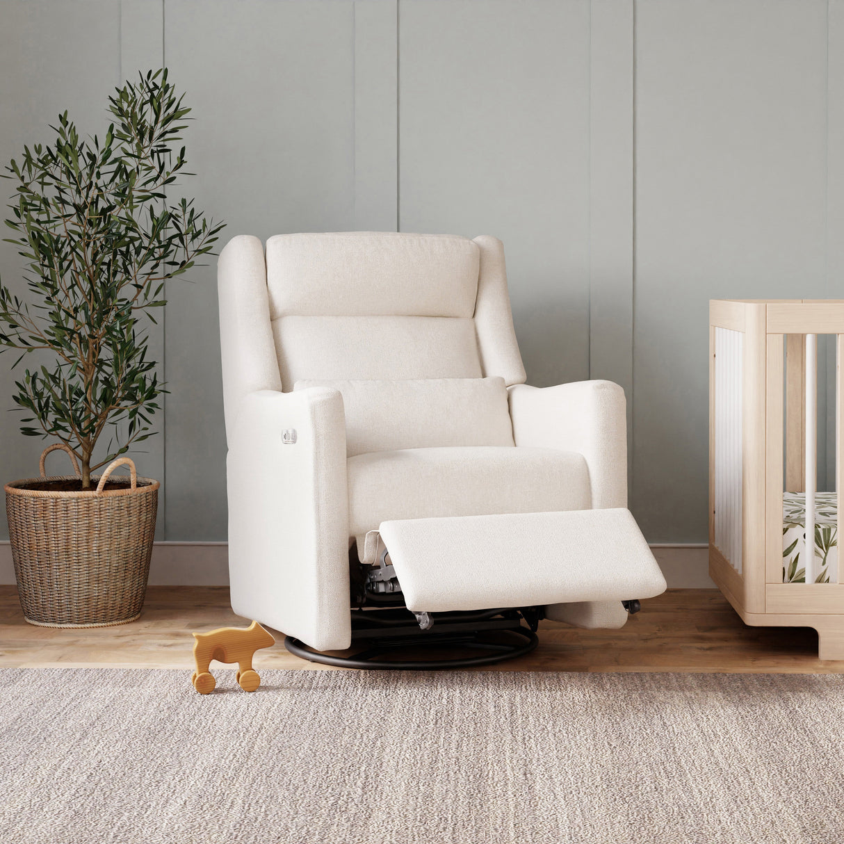 Babyletto Kiwi Plus Power Recliner and Swivel Glider with Power Adjustable Headrest and USB Port