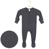 Hudson Ribbed Zipper Footie by Lou Lou & Company