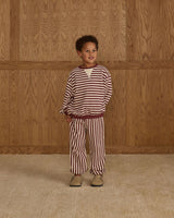 Relaxed Jogger || Burgundy Stripe by Rylee + Cru