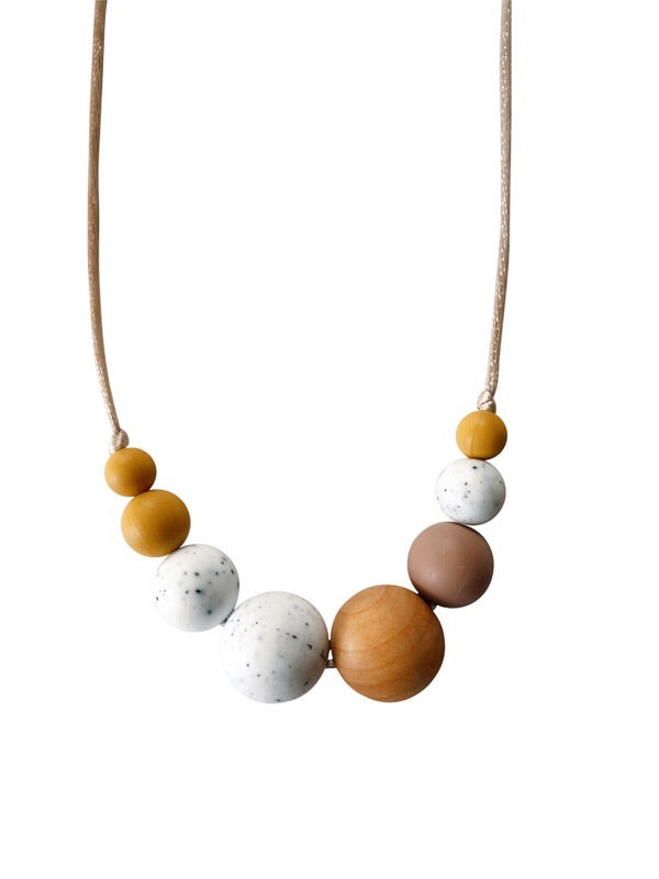 The McKenzie Moonstone Teething Necklace by Chewable Charm