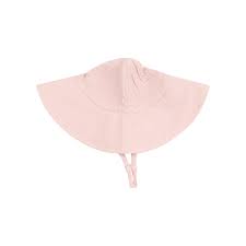 Wide Brim Sunhat | Solid Muslin Rose by Angel Dear