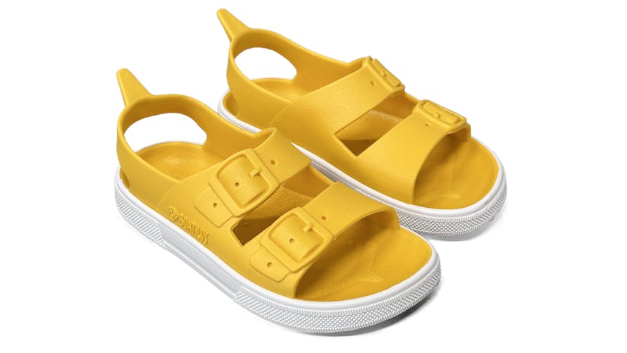 Irky Sandals- Yellow White by Boatilus