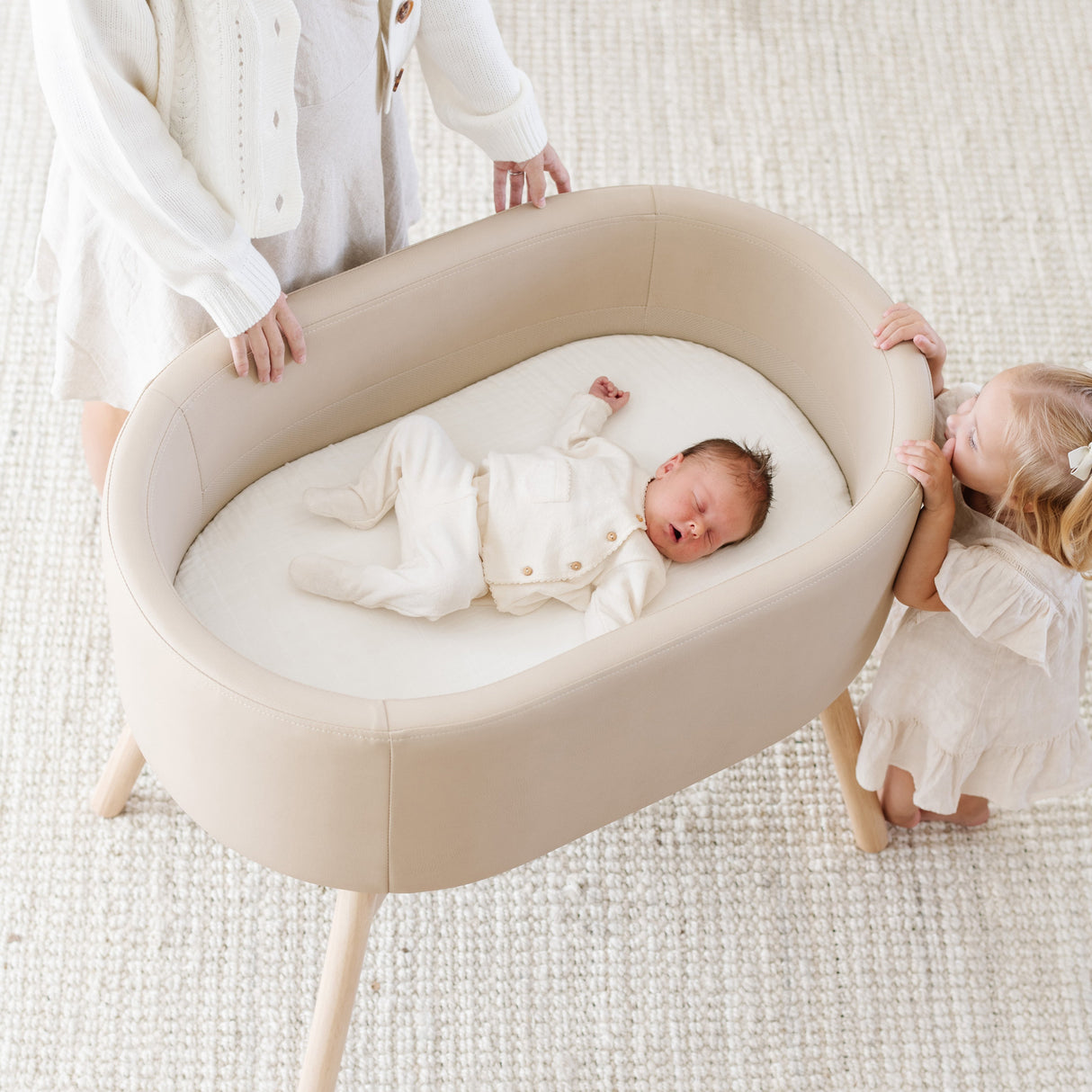 M26834GMLB,Babyletto,babyletto x GATHRE Capsule Bassinet in Millet