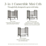 Namesake Abigail 3-in-1 Convertible Mini Crib