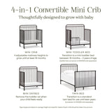 Namesake Winston 4-in-1 Convertible Mini Crib
