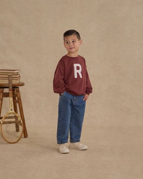 Relaxed Sweatshirt || Burgundy by Rylee + Cru