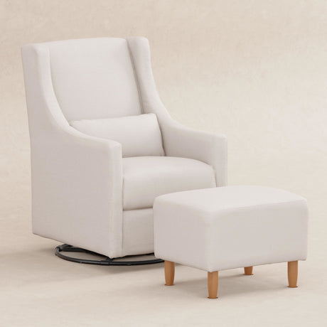 Babyletto Toco Swivel Glider and Ottoman in Eco-Performance Fabric | Water Repellent & Stain Resistant