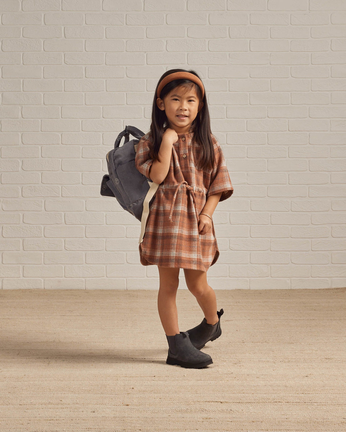 eleni dress || brown plaid by Rylee + Cru