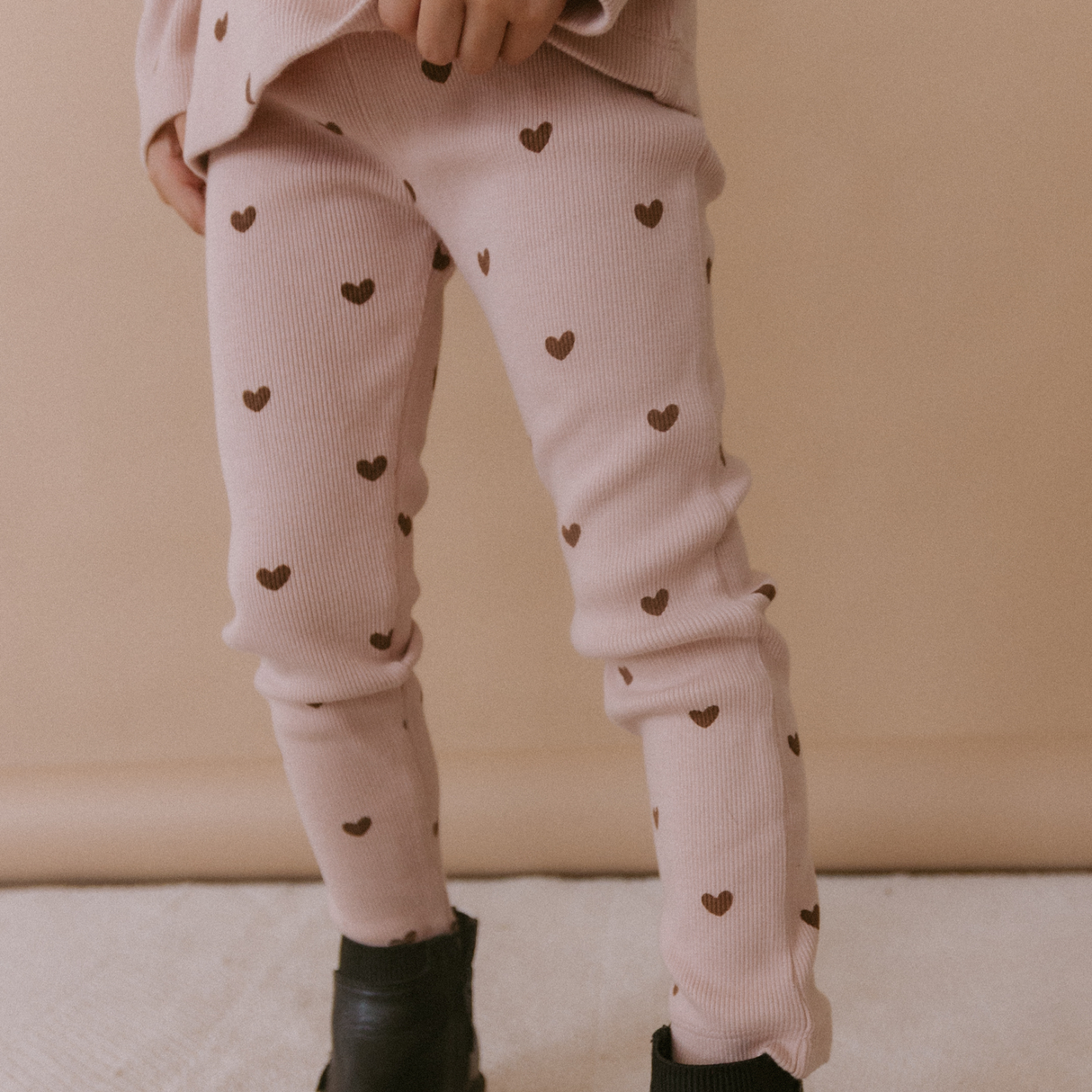 Organic Leggings- Hearts by Makemake