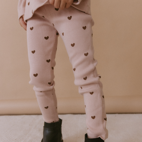 Organic Leggings- Hearts by Makemake