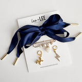 Navy Satin Lace Charm Set by Leo + Lee