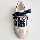 Navy Satin Lace Charm Set by Leo + Lee