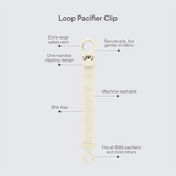 Pacifier Clip Loop- Ivory by Bibs
