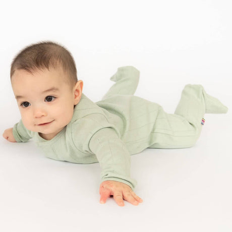 love lines seagrass organic cotton pointelle magnetic footie by magnetic me