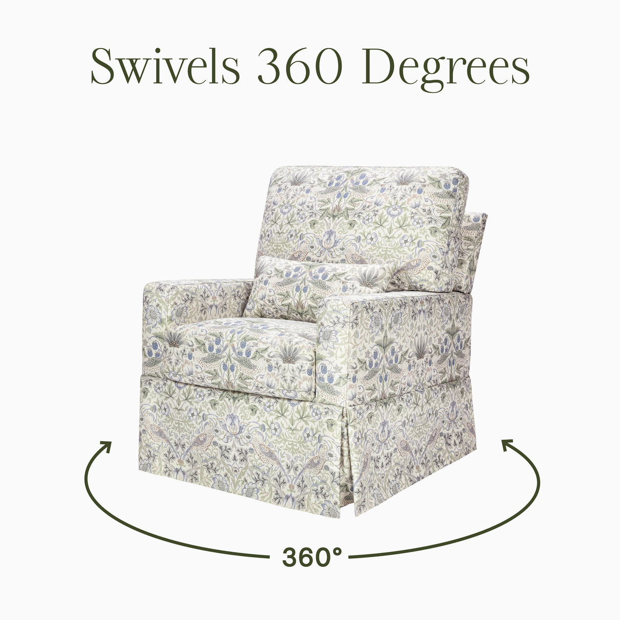 Morris & Co. x Namesake Crawford Pillowback Comfort Swivel Glider