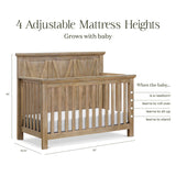 Monogram by Namesake Emory Farmhouse 4-in-1 Convertible Crib