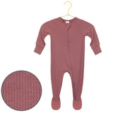 Marjorie Ribbed Zipper Footie by Lou Lou & Company