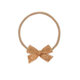 Lace Bow - Mini Cinnamon Headband by Lou Lou & Company