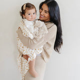 Minky Stretch Receiving Blanket- Florals by Saranoni