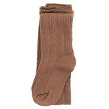 Mocha Cable Knit Tights by Little Stocking Co.