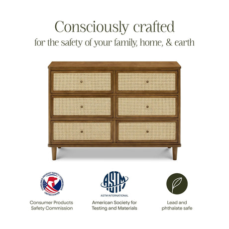 Namesake Marin with Cane 6-Drawer Dresser