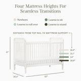 Namesake Liberty 3-in-1 Convertible Spindle Crib with Toddler Bed Conversion Kit