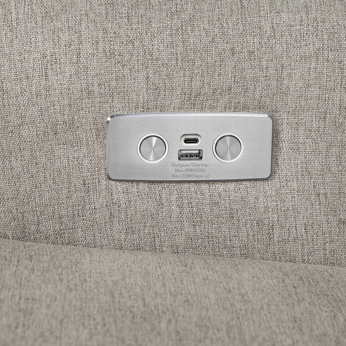 Namesake Harbour Electronic Recliner and Swivel Glider in Eco-Performance Fabric with USB port | Water Repellent & Stain Resistant