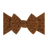 Patterned Shabby Knot: Saddle/Black Dot by Baby Bling