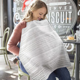nursing cover in grey watercolor stripes by boppy