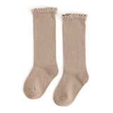 Oat Lace Top Knee High Socks by Little Stocking Co.