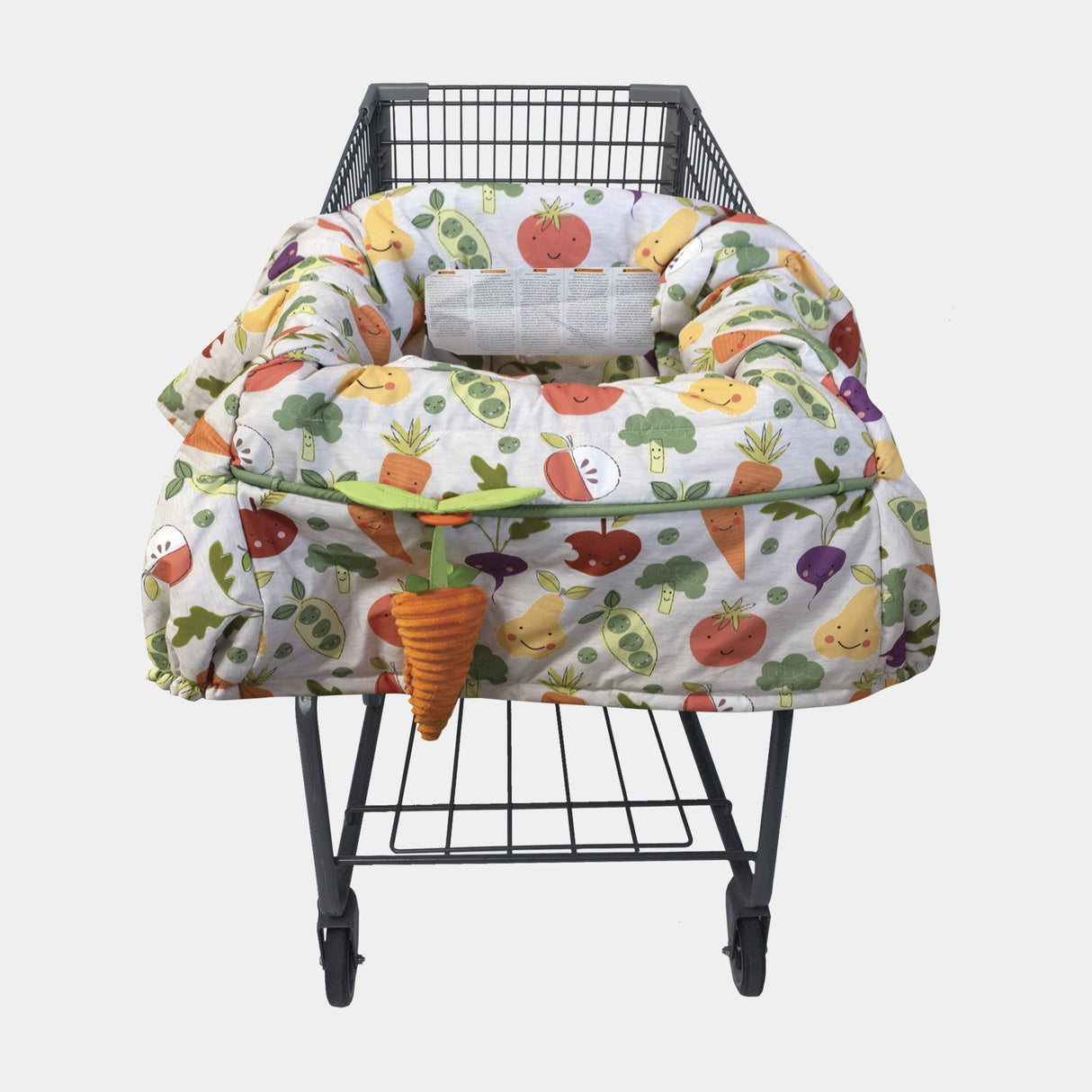 shopping cart and high chair cover in farmer's market by boppy