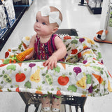 shopping cart and high chair cover in farmer's market by boppy