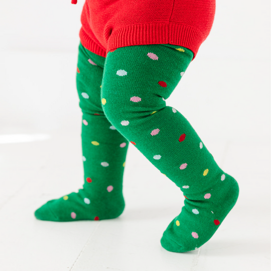 Oh Christmas Tree Knit Tights by Little Stocking Co.