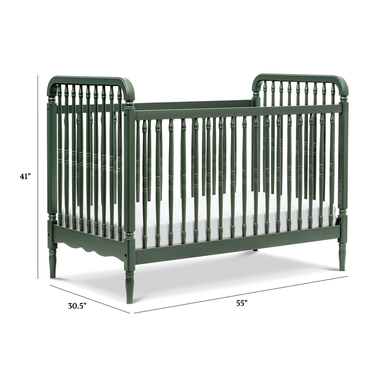 Namesake Liberty 3-in-1 Convertible Spindle Crib with Toddler Bed Conversion Kit
