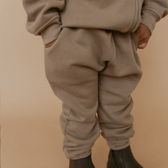 Organic Fleece Jogger Pants- Olive by Makemake