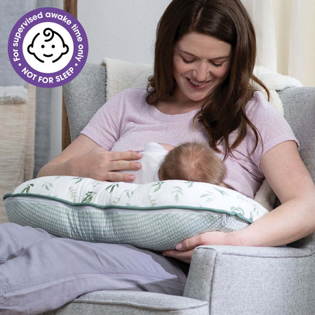 Organic Original Support Nursing Pillow Cover- Green Little Leaves by Boppy