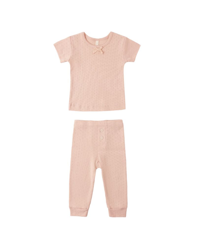 Pointelle Tee + Legging || Melon by Quincy Mae