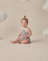 Evie Tank + Shortie Set || Ocean Stripe by Quincy Mae