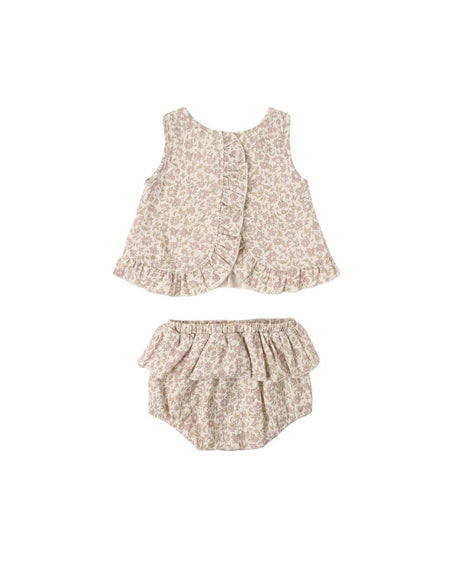 Ruffled Tulip Top + Bloomer Set || Dahlia by Quincy Mae