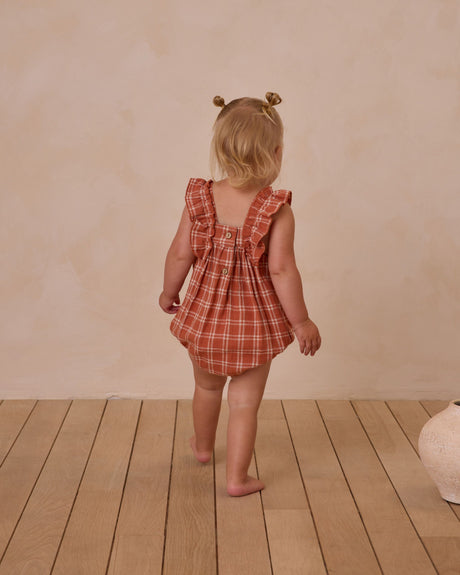 Maya Romper || Poppy Check by Rylee + Cru