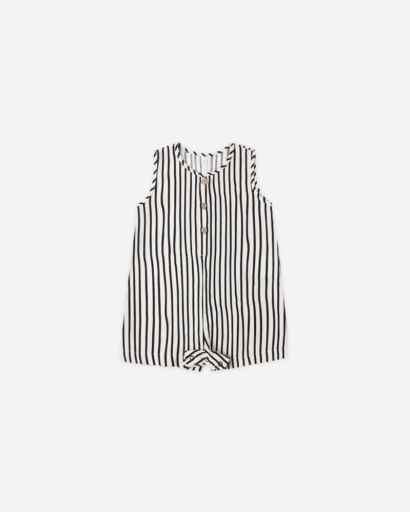 Mavrick Romper || Wavy Stripe by Rylee + Cru