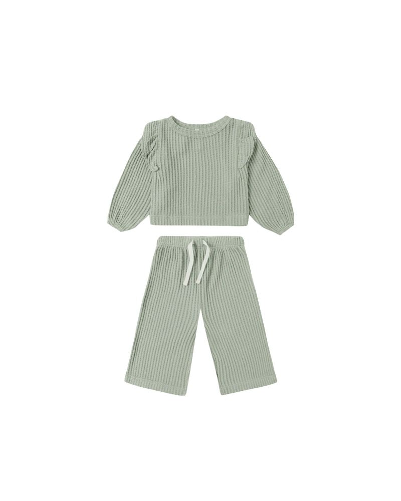 Ruffle Cozy Set || Fern by Quincy Mae