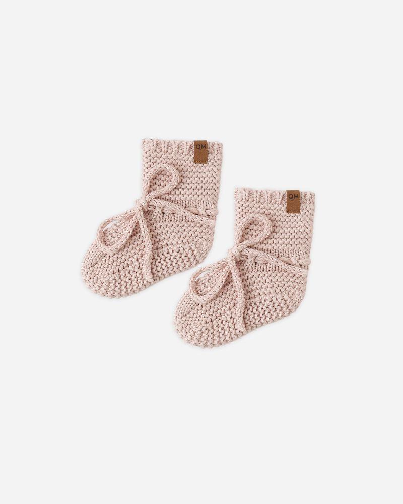 Knit Booties || Blush by Quincy Mae