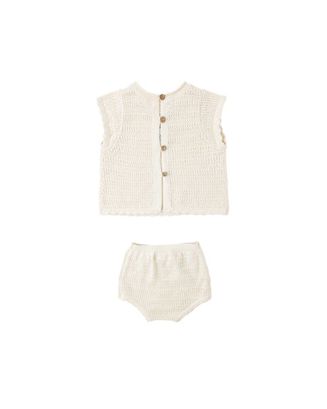 Scallop Knit Baby Set || Natural by Rylee + Cru